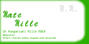 mate mille business card
