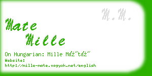 mate mille business card